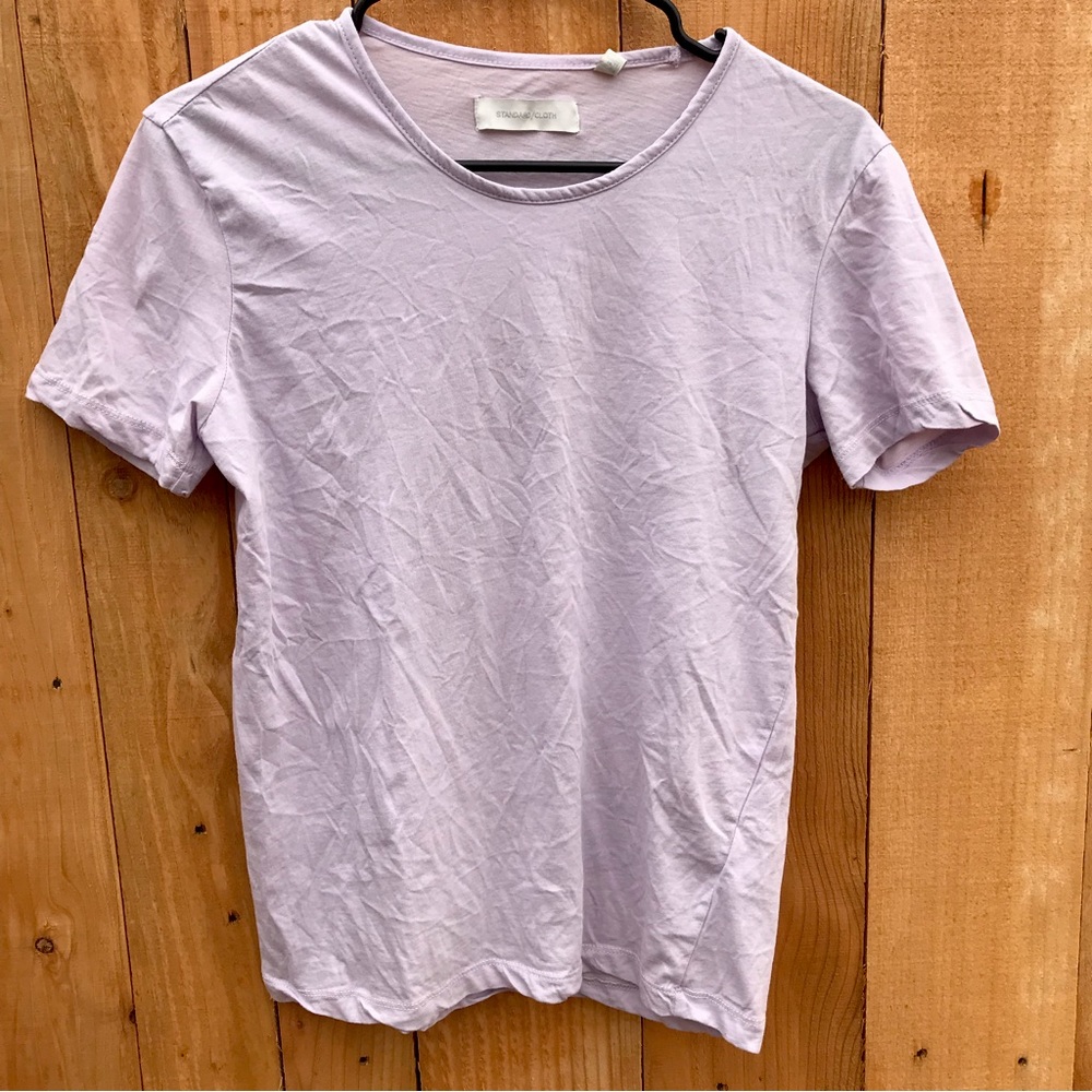 Standard Cloth Basic Lilac Tee Shirt Size Small